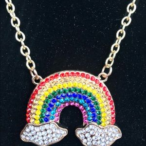 Blinged out Rainbow Necklace